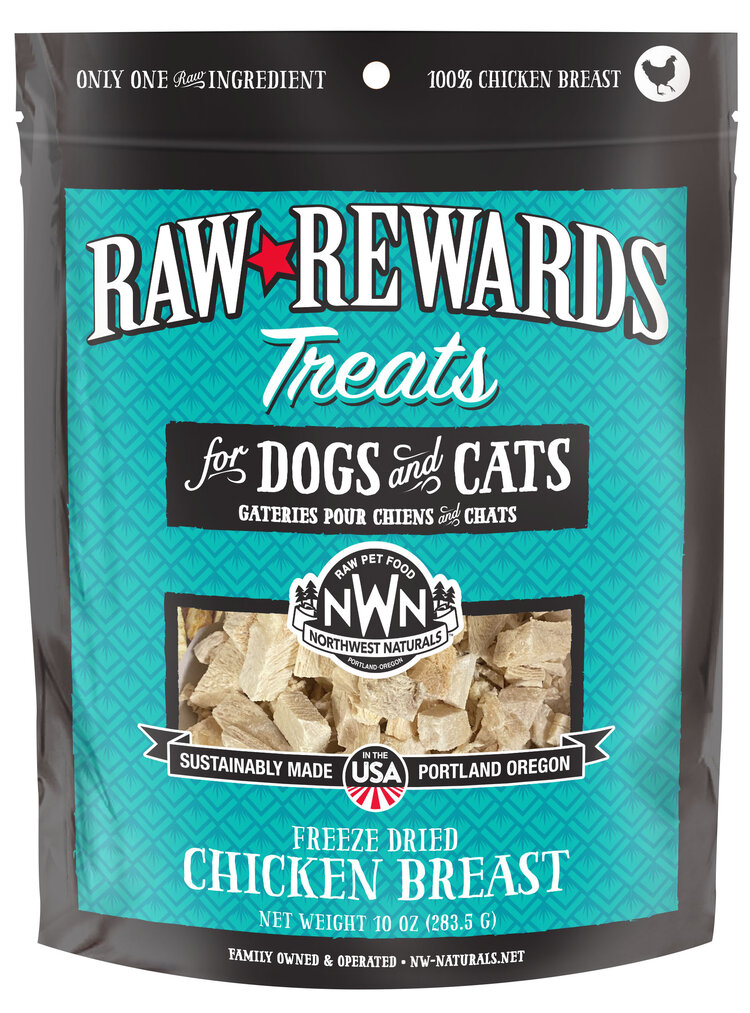 Northwest Naturals Raw Rewards Treats Freeze Dried Chicken Breast for Dogs & Cats