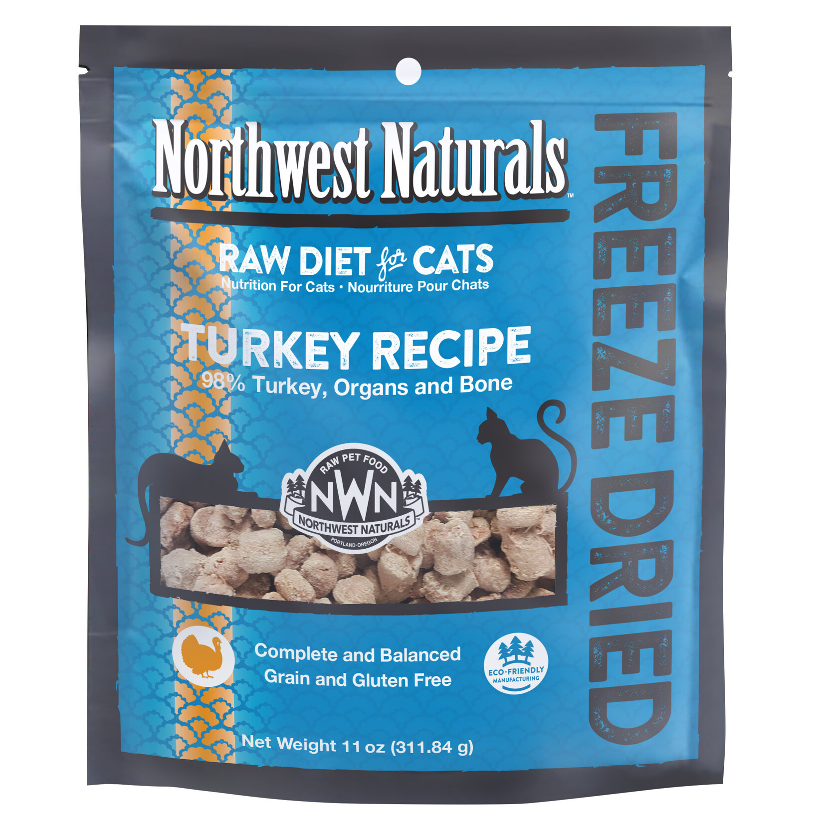 Northwest Naturals Northwest Naturals Raw Diet for Cats - Freeze Dried Turkey Recipe