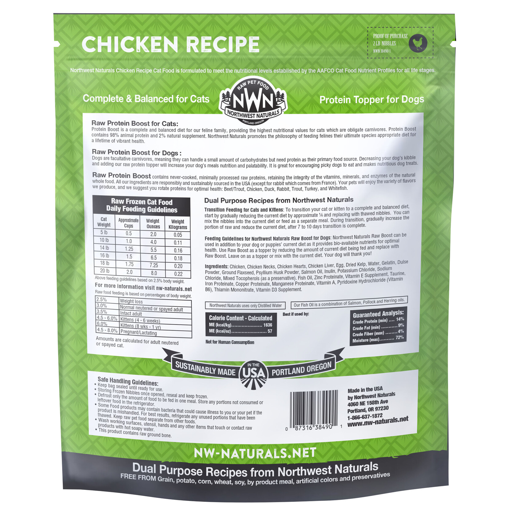 Northwest Naturals Northwest Naturals Raw Diet for Cats - Chicken Recipe