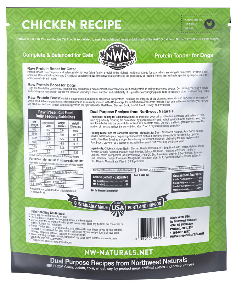Northwest Naturals Northwest Naturals Raw Diet for Cats - Chicken Recipe