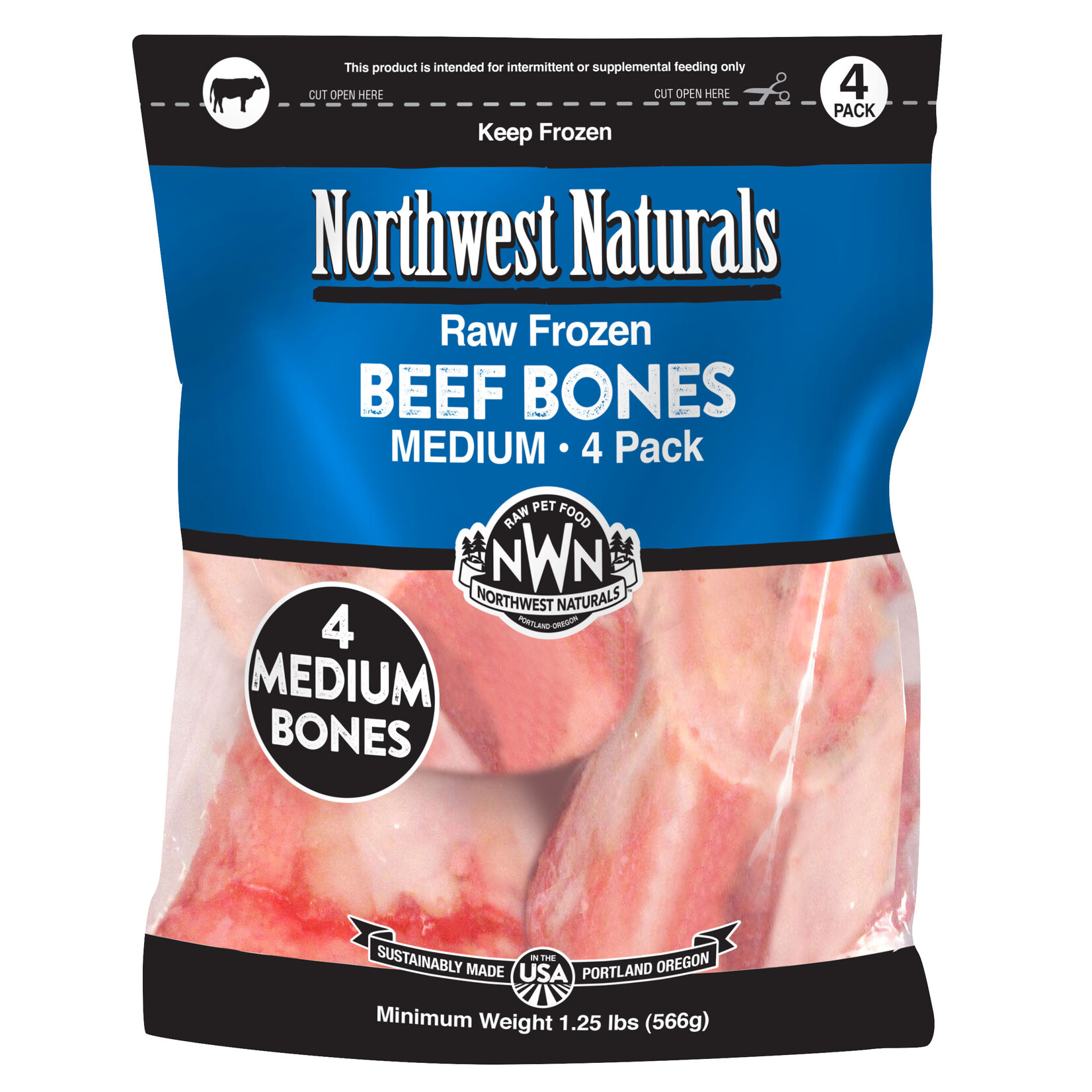 Northwest Naturals Northwest Naturals Frozen Raw Beef Bones 3"-5" (Medium)