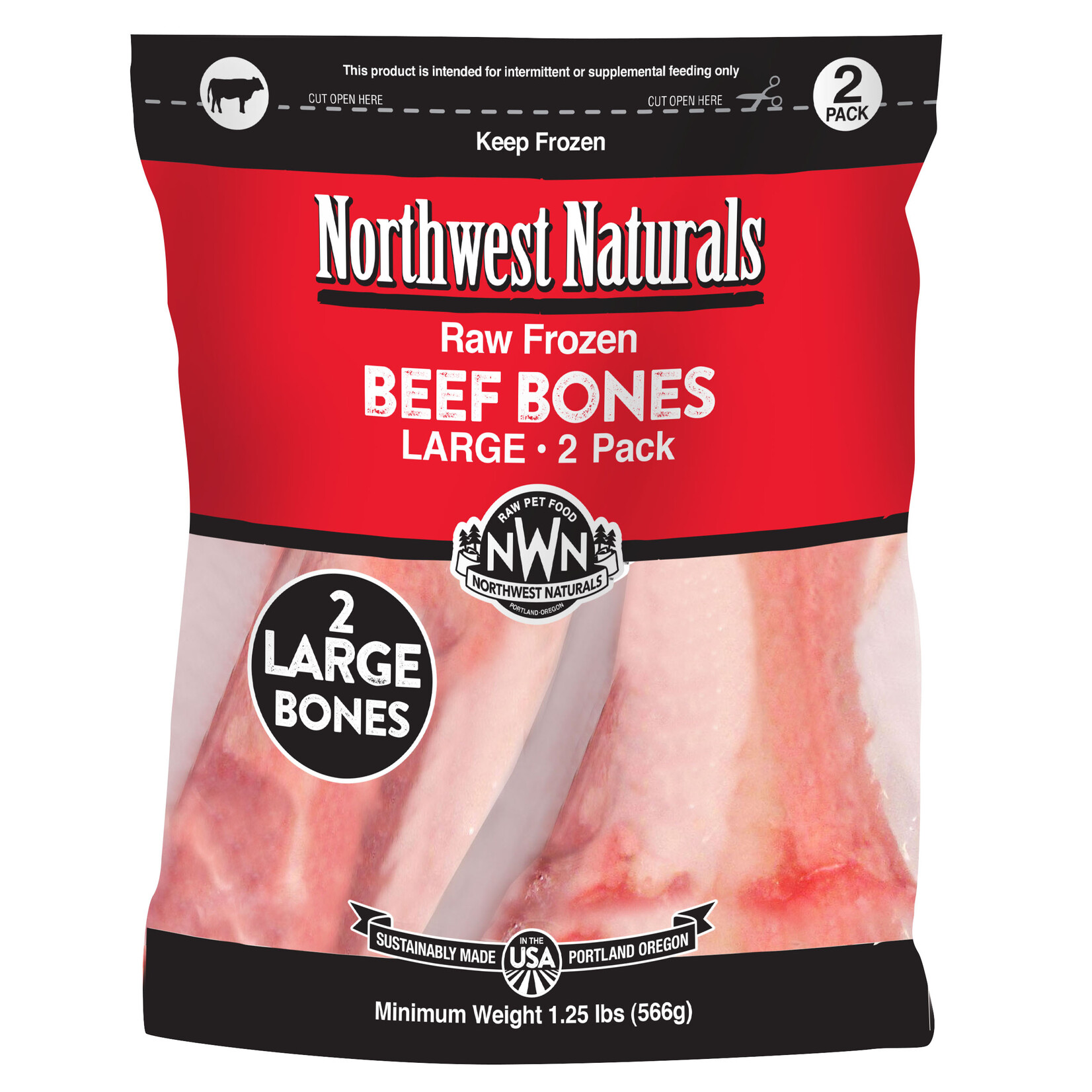 Northwest Naturals Northwest Naturals Frozen Raw Beef Bones 6"-8" (Large)