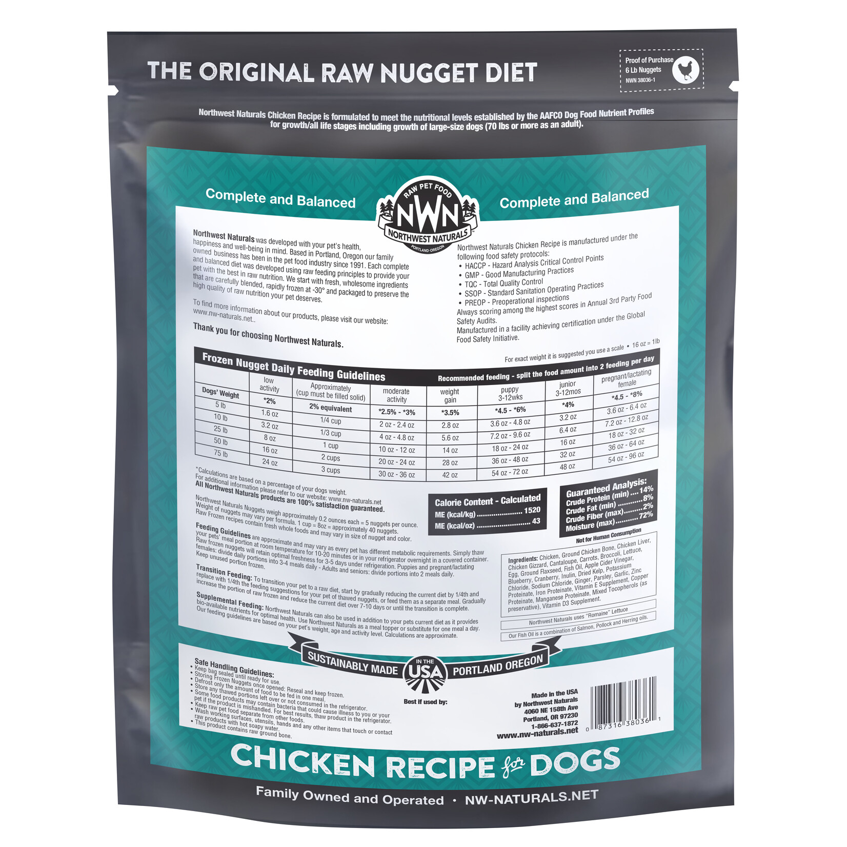 Northwest Naturals Northwest Naturals Nuggets Raw Diet for Dogs - Chicken Recipe