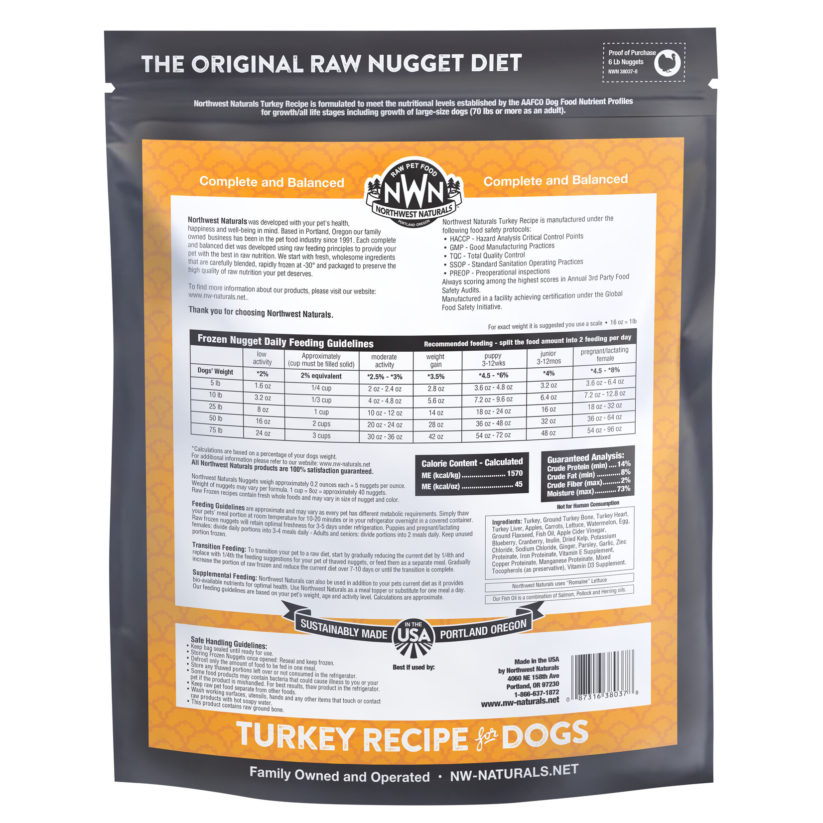 Northwest Naturals Northwest Naturals Nuggets Raw Diet for Dogs - Turkey Recipe