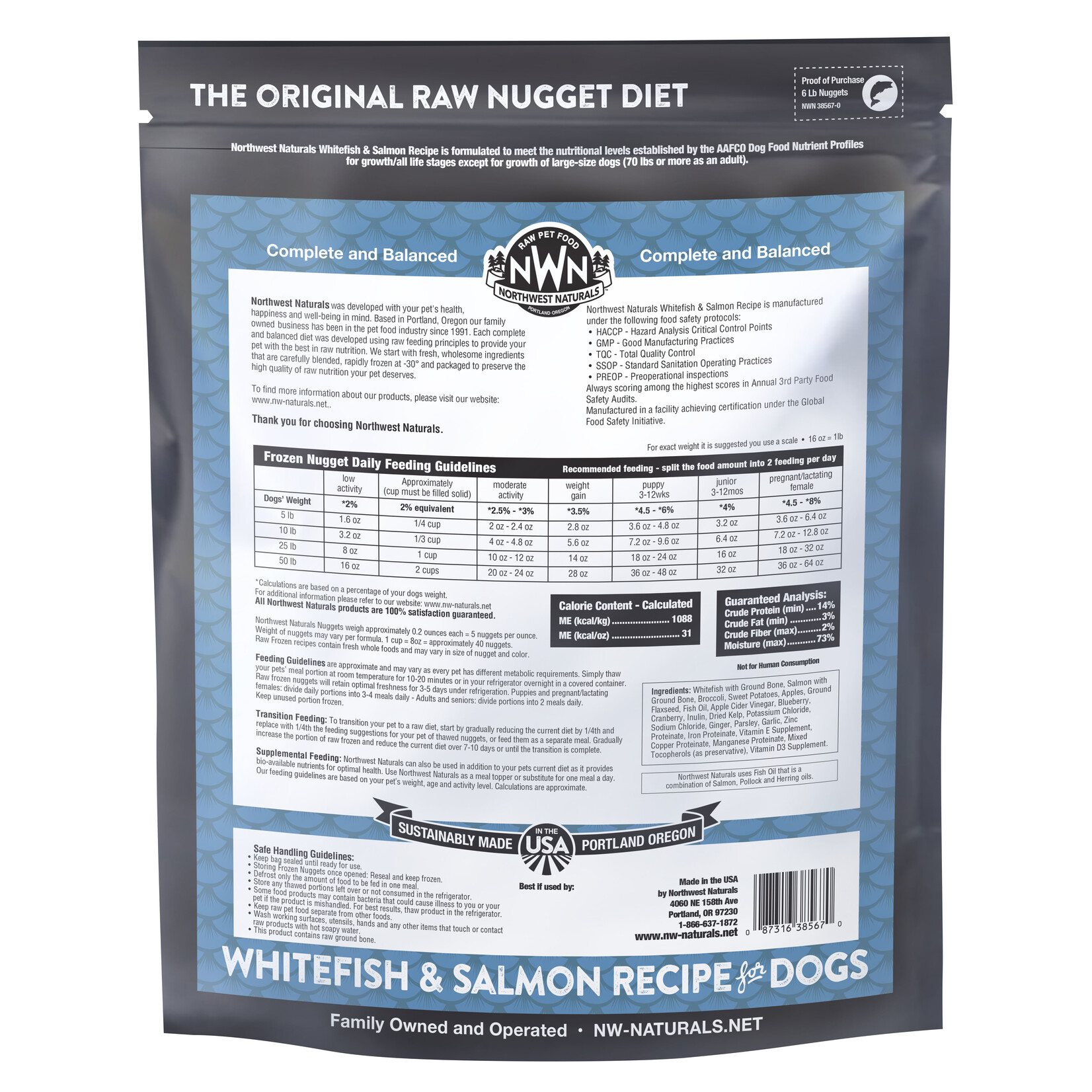 Northwest Naturals Northwest Naturals Nuggets Raw Diet for Dogs - Whitefish & Salmon Recipe