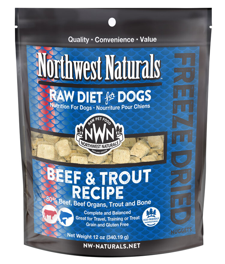Northwest Naturals Northwest Naturals Raw Diet for Dogs - Freeze Dried Beef & Trout Recipe