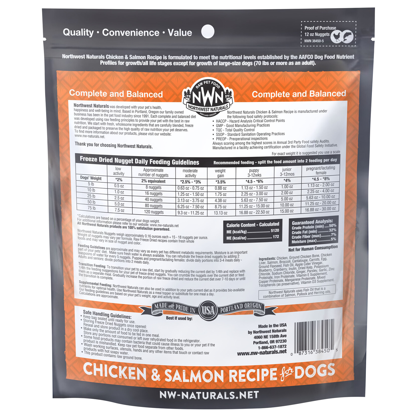 Northwest Naturals Northwest Naturals Raw Diet for Dogs - Freeze Dried Chicken & Salmon Recipe