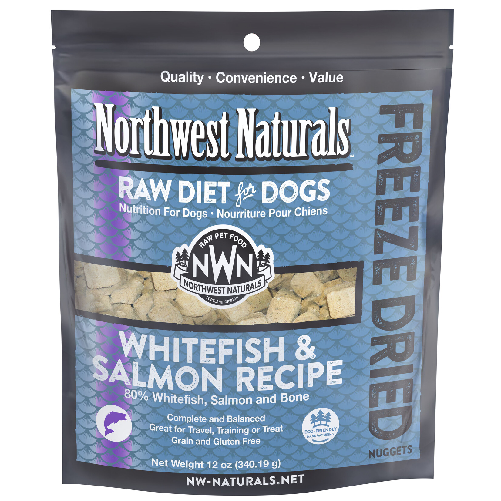 Northwest Naturals Northwest Naturals Raw Diet for Dogs - Freeze Dried Whitefish & Salmon Recipe