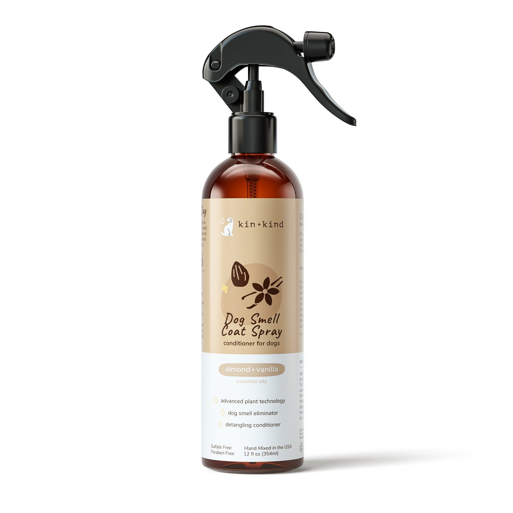 kin+kind kin+kind Almond+Vanilla Coat Spray for Dog Smells