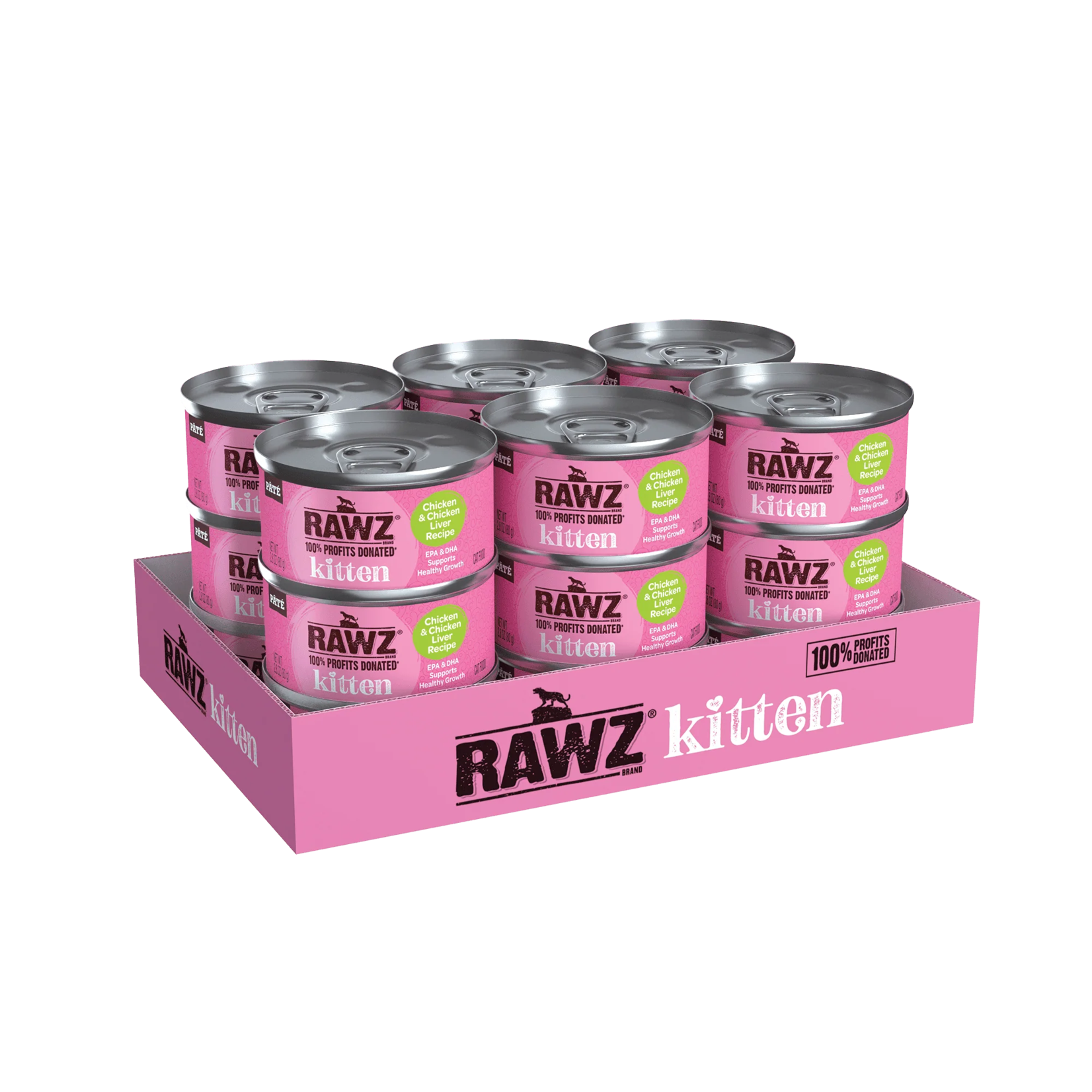 Rawz Natural Pet Food Rawz Natural Pet Food Kitten - Chicken & Chicken Liver Pâté Recipe Cat Food