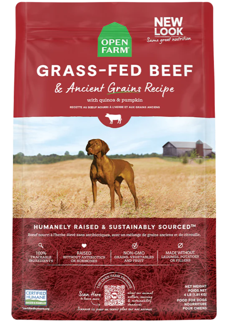 Open Farm Open Farm Grass-Fed Beef & Ancient Grains Recipe for Dogs