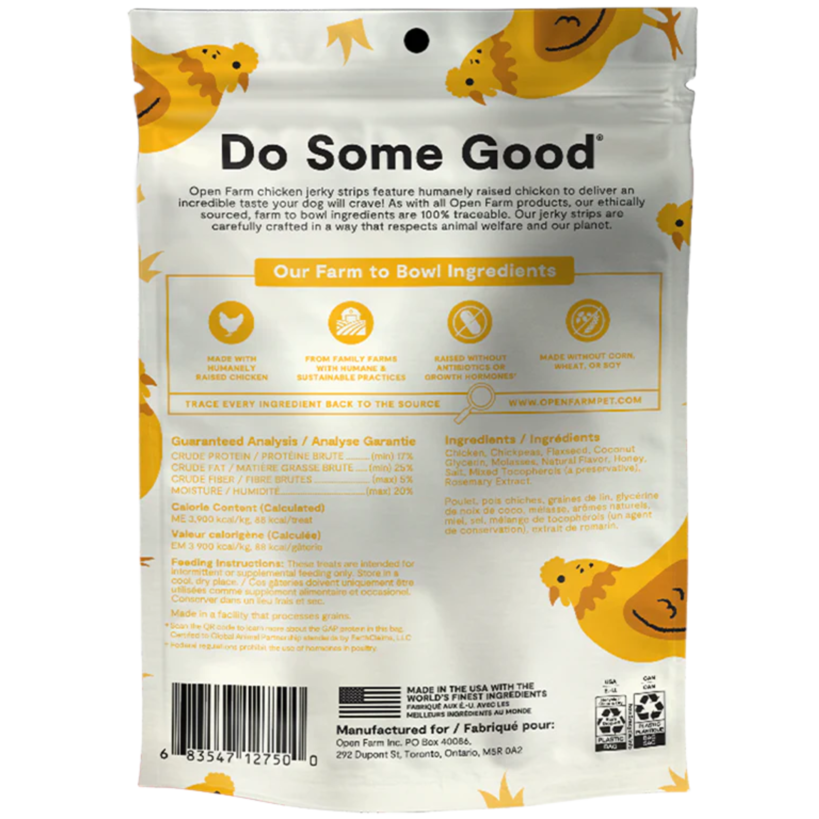 Open Farm Open Farm Grain Free Jerky Strips - Chicken Recipe