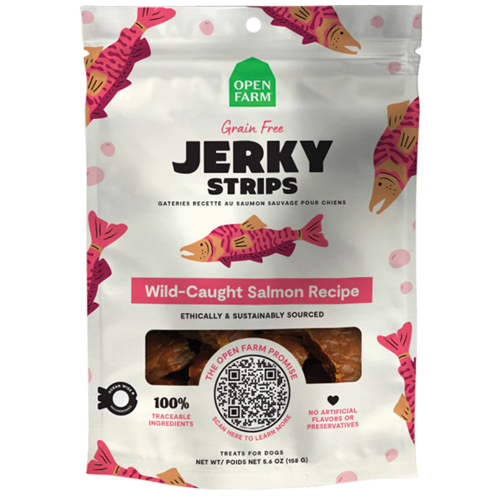 Open Farm Open Farm Grain Free Jerky Strips - Salmon Recipe