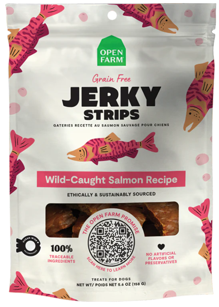 Open Farm Open Farm Grain Free Jerky Strips - Salmon Recipe