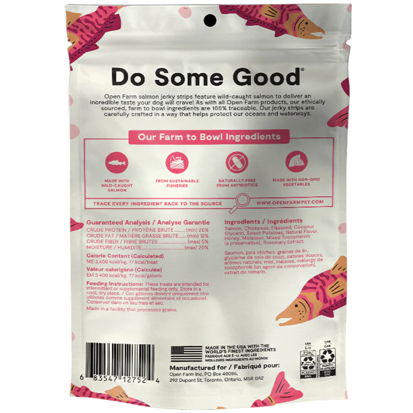 Open Farm Open Farm Grain Free Jerky Strips - Salmon Recipe