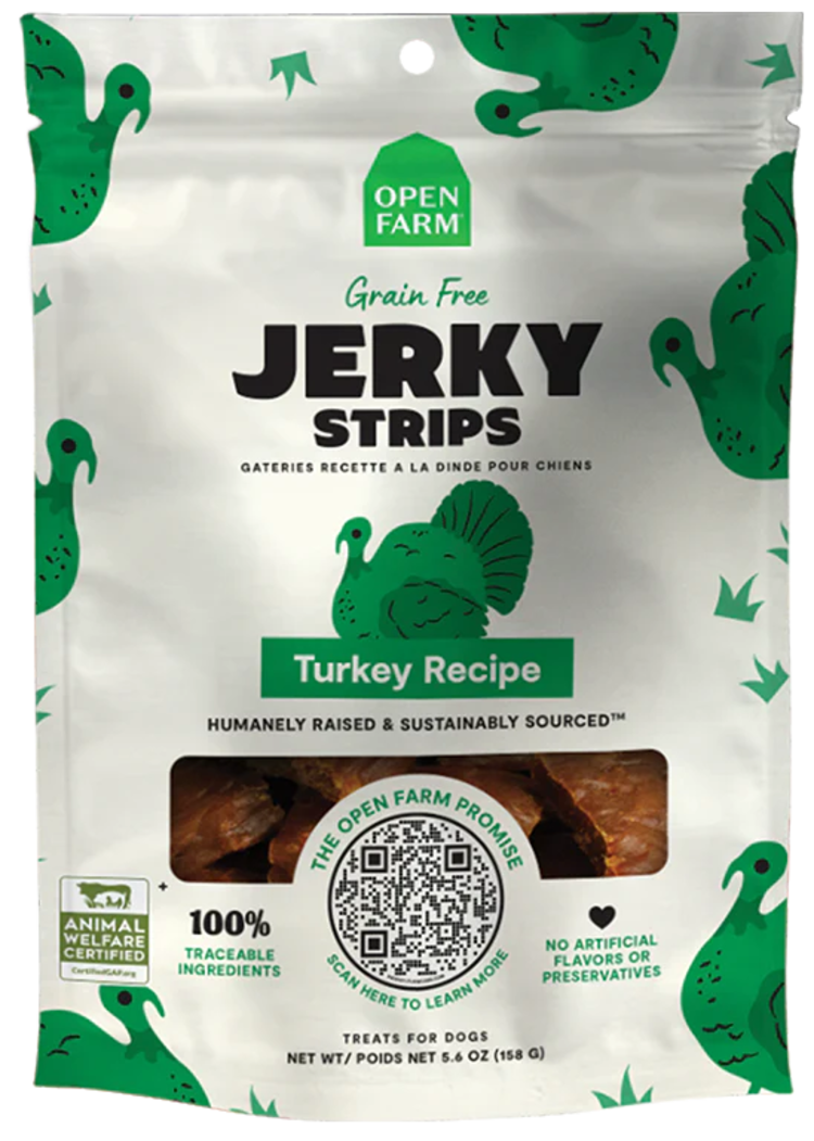 Open Farm Open Farm Grain Free Jerky Strips - Turkey Recipe