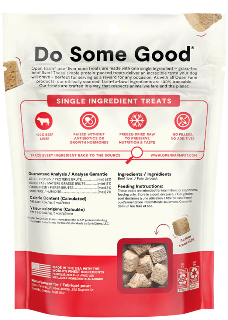 Open Farm Open Farm Freeze-Dried Raw Cubes - Beef Liver