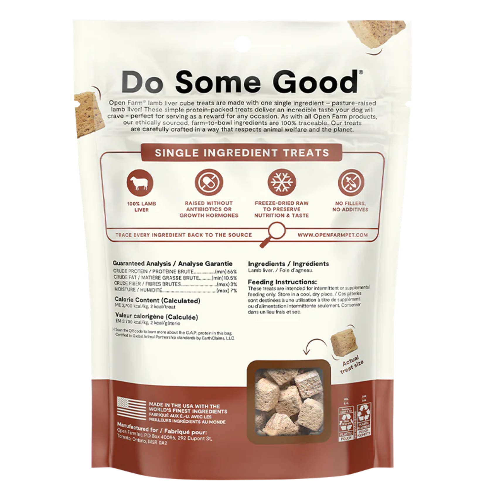 Open Farm Open Farm Freeze-Dried Raw Cubes - Lamb Liver