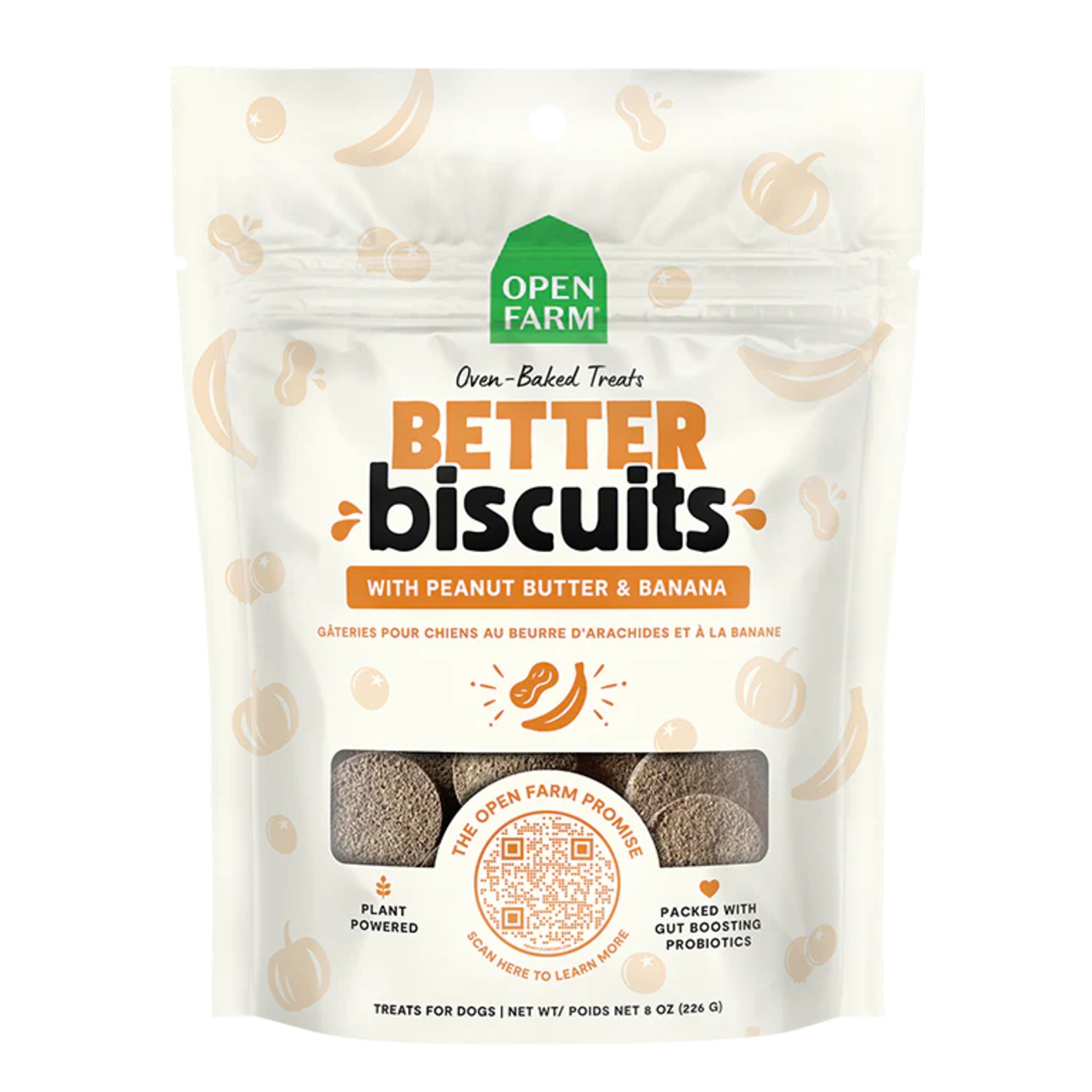 Open Farm Open Farm Better Biscuits - Peanut Butter & Banana Recipe