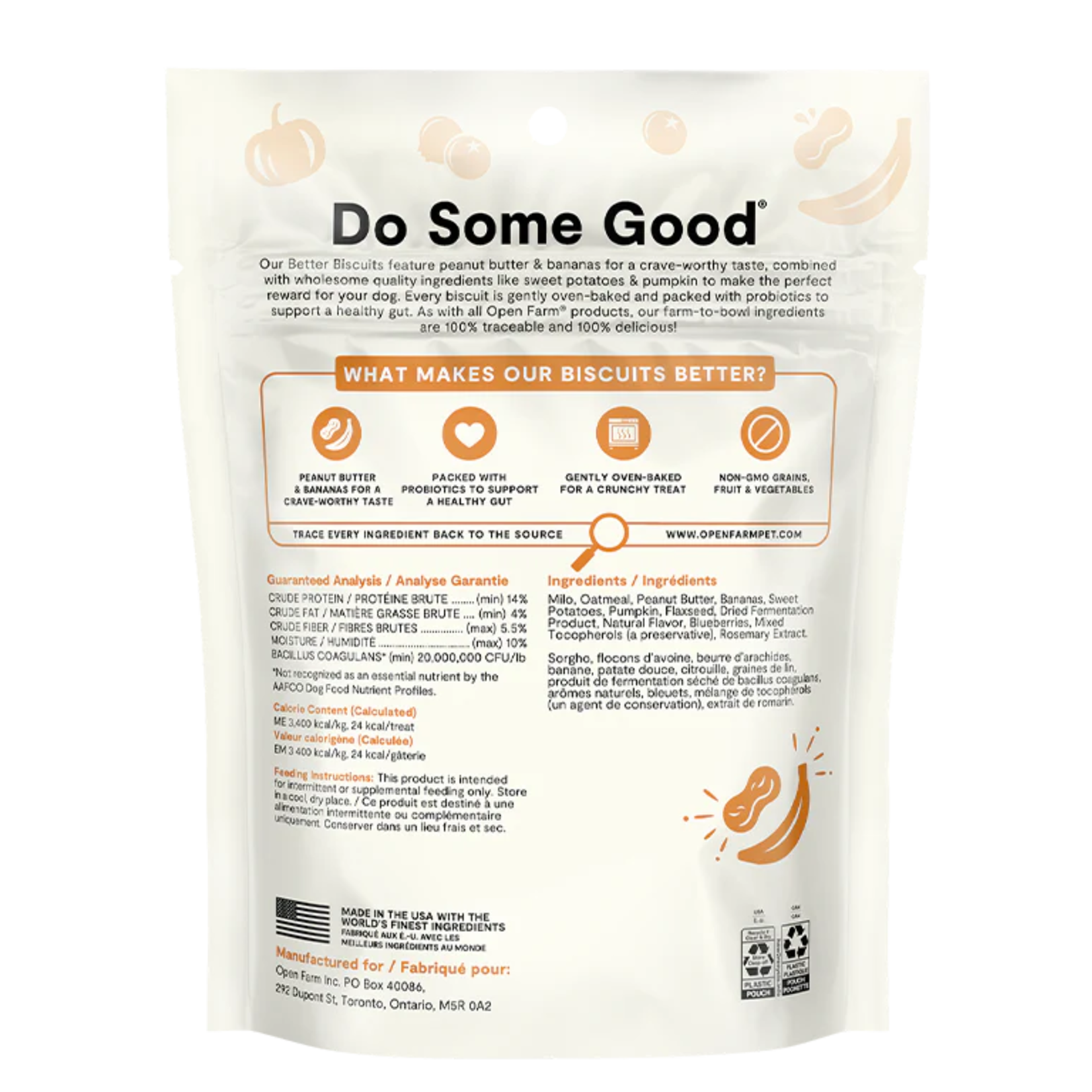 Open Farm Open Farm Better Biscuits - Peanut Butter & Banana Recipe