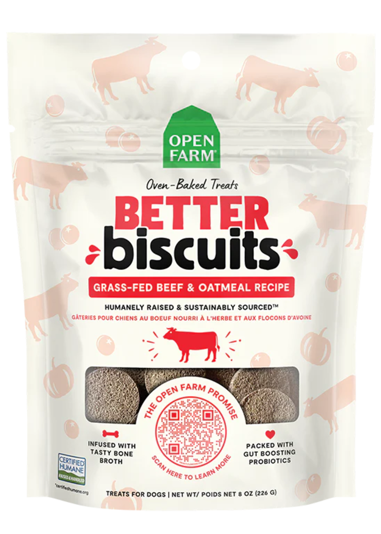 Open Farm Open Farm Better Biscuits - Grass-Fed Beef & Oatmeal Recipe