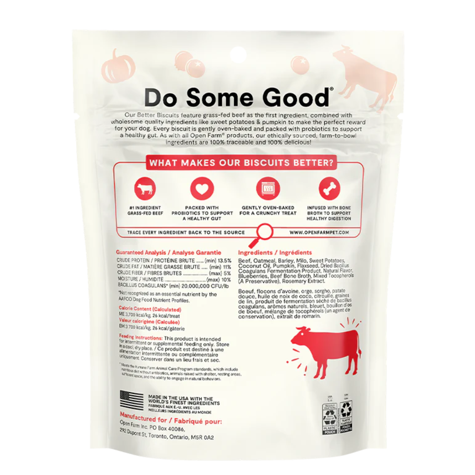 Open Farm Open Farm Better Biscuits - Grass-Fed Beef & Oatmeal Recipe