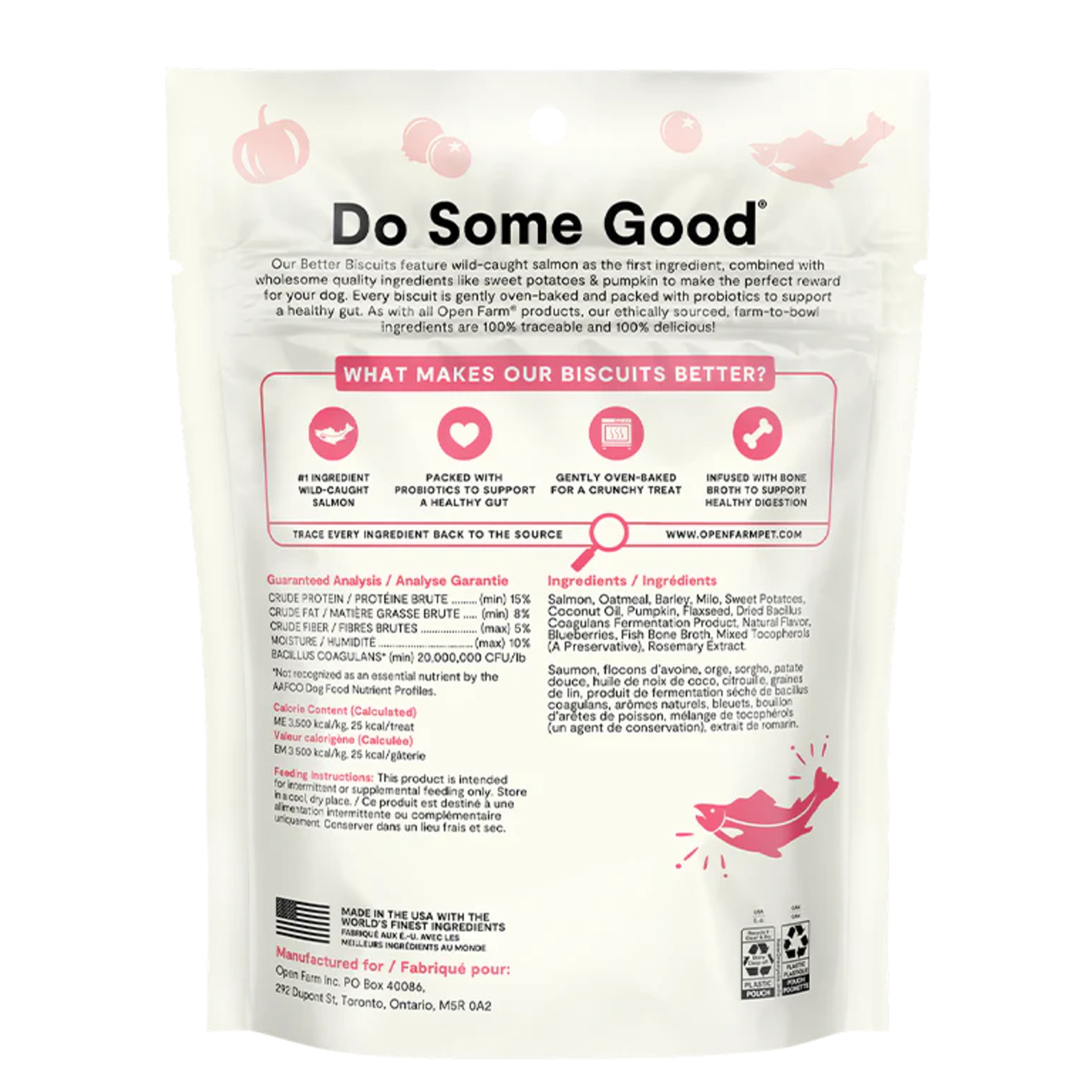 Open Farm Open Farm Better Biscuits - Wild-Caught Salmon & Oatmeal Recipe