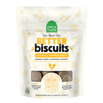Open Farm Open Farm Better Biscuits - Chicken & Oatmeal Recipe