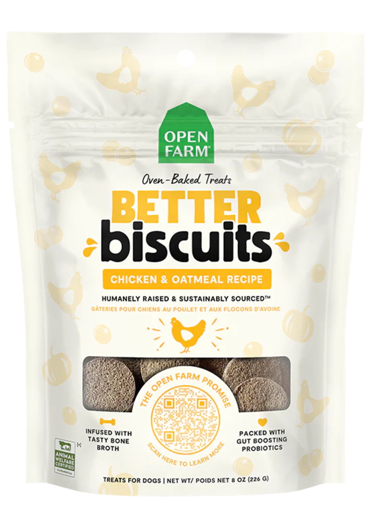 Open Farm Open Farm Better Biscuits - Chicken & Oatmeal Recipe