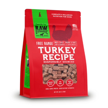 Raw Dynamic Raw Dynamic Frozen Raw Free Range Turkey Formula for Dogs