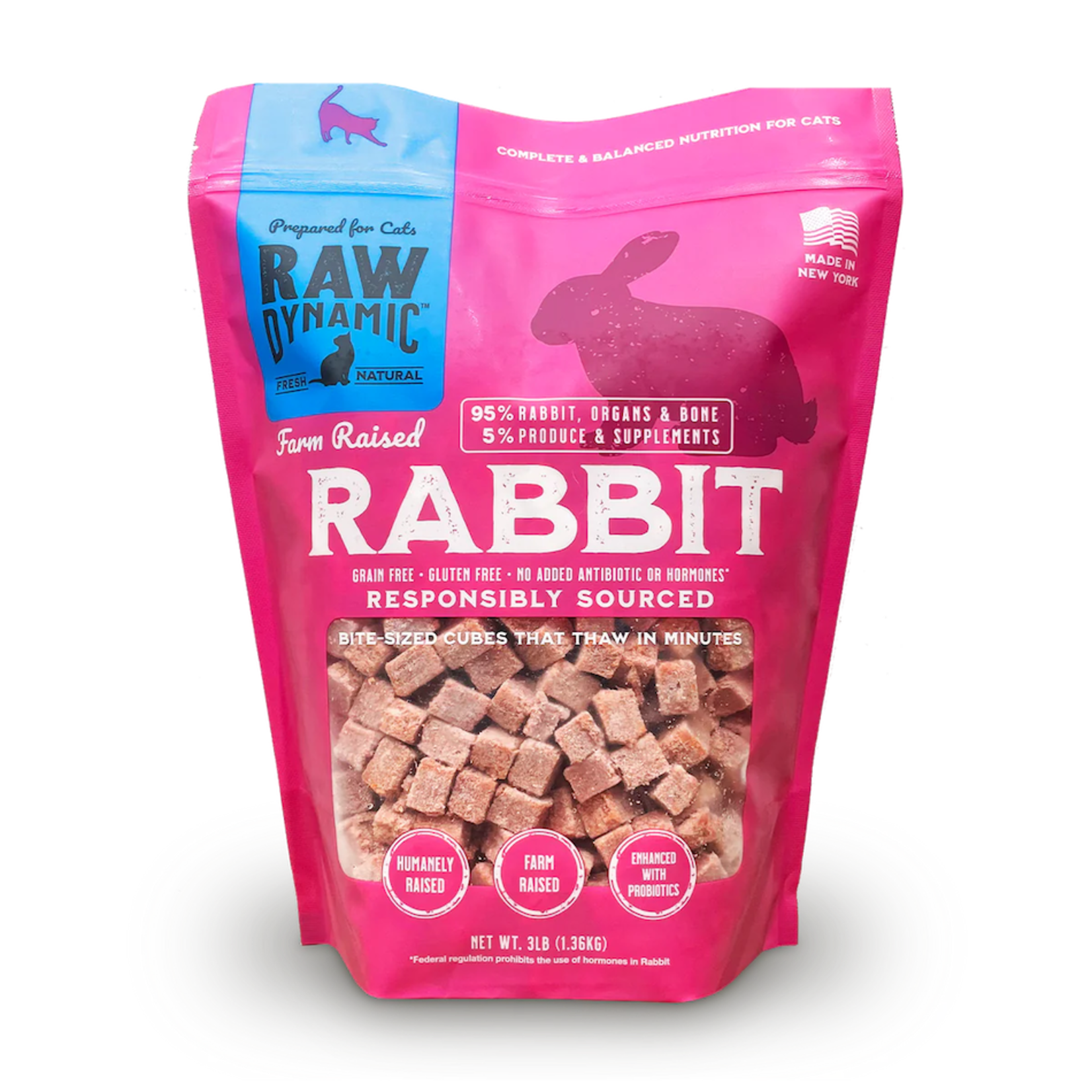 Raw Dynamic Raw Dynamic Frozen Raw Farm Raised Rabbit Formula for Cats