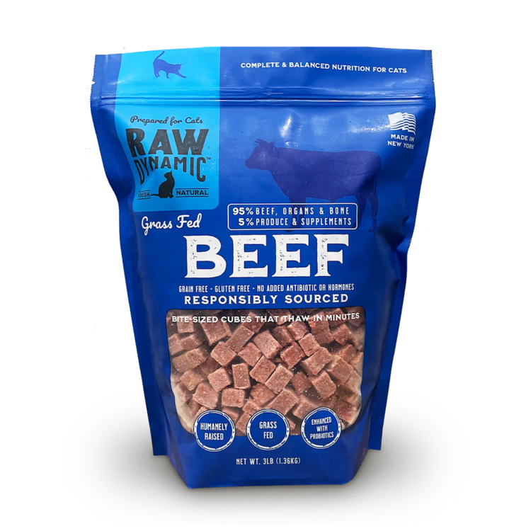 Raw Dynamic Raw Dynamic Frozen Raw Grass Fed Beef Formula for Cats