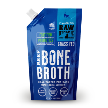 Raw Dynamic Raw Dynamic Grass Fed Beef Bone Broth Meal Topper for Cats