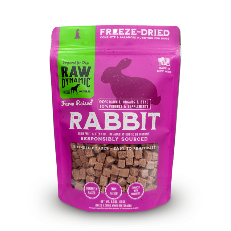 Raw Dynamic Raw Dynamic Freeze-Dried Farm Raised Rabbit Formula for Dogs