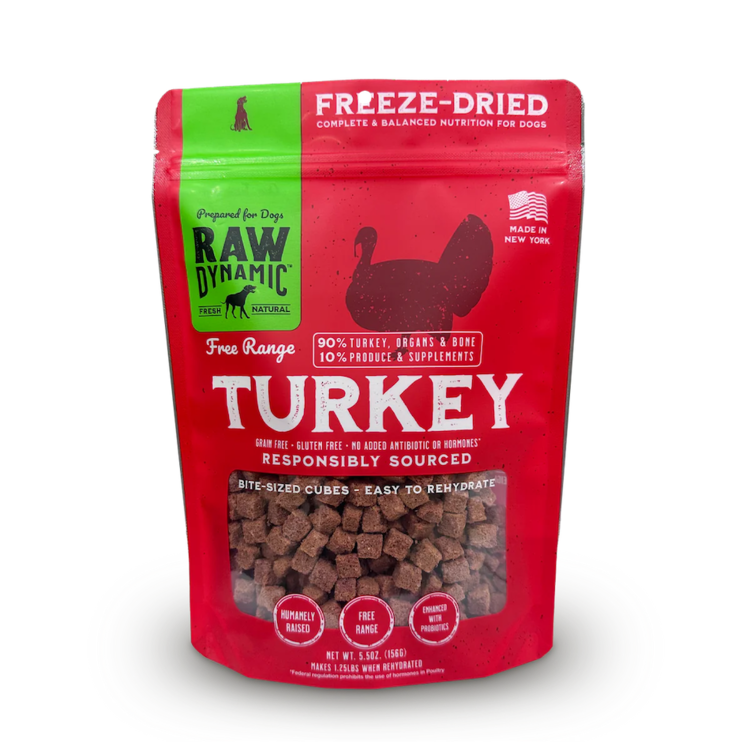 Raw Dynamic Raw Dynamic Freeze-Dried Free Range Turkey Formula for Dogs