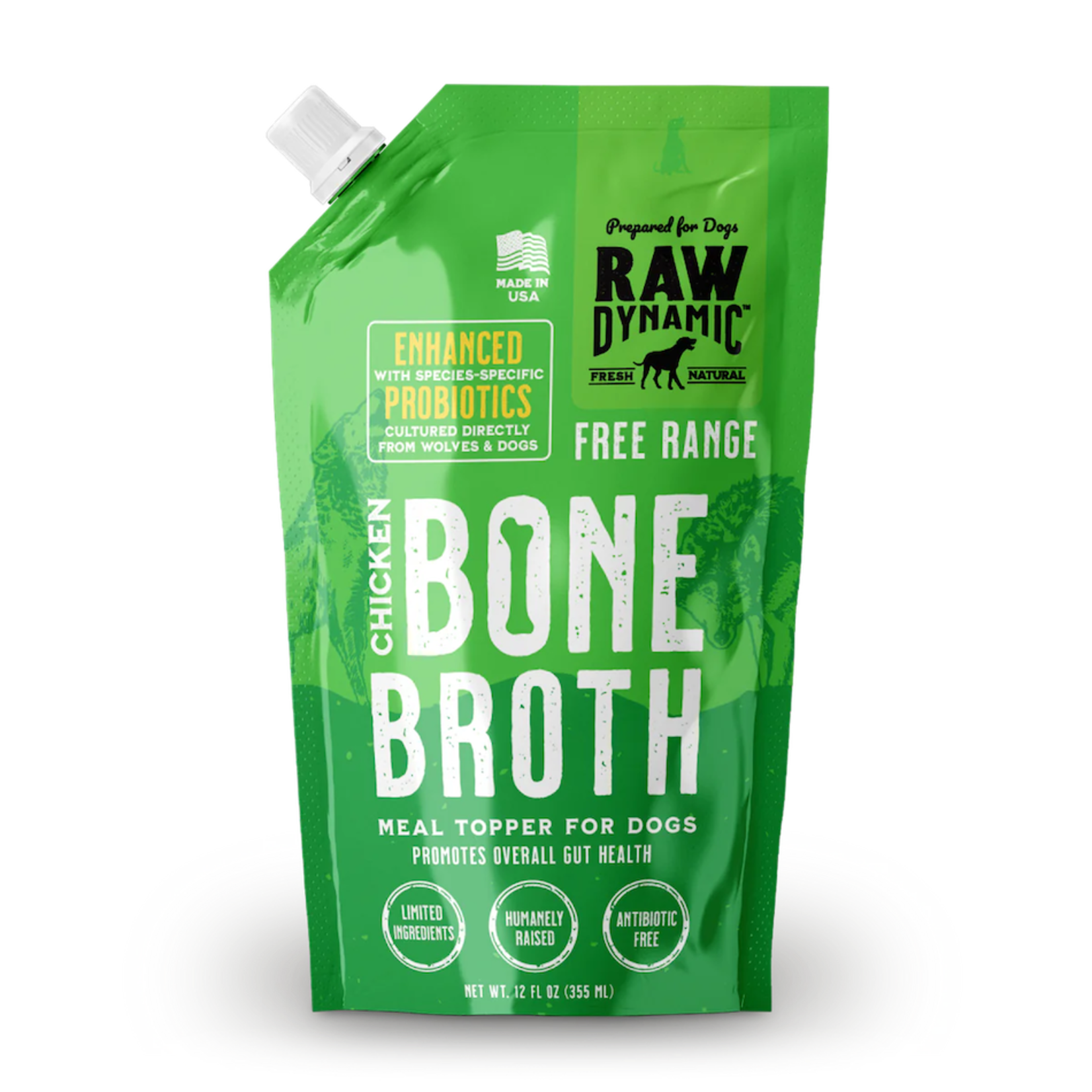 Raw Dynamic Raw Dynamic Free Range Chicken Bone Broth Meal Topper for Dogs