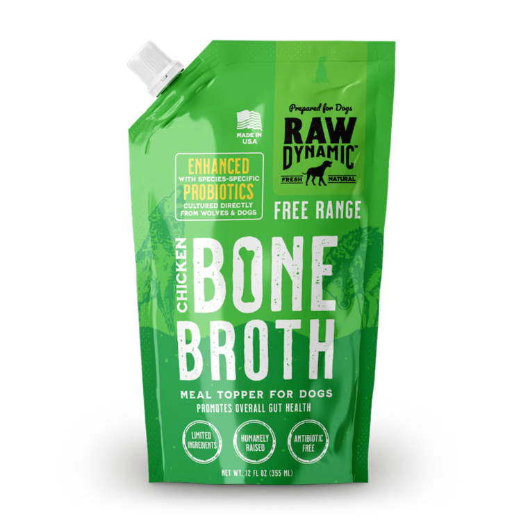 Raw Dynamic Raw Dynamic Free Range Chicken Bone Broth Meal Topper for Dogs