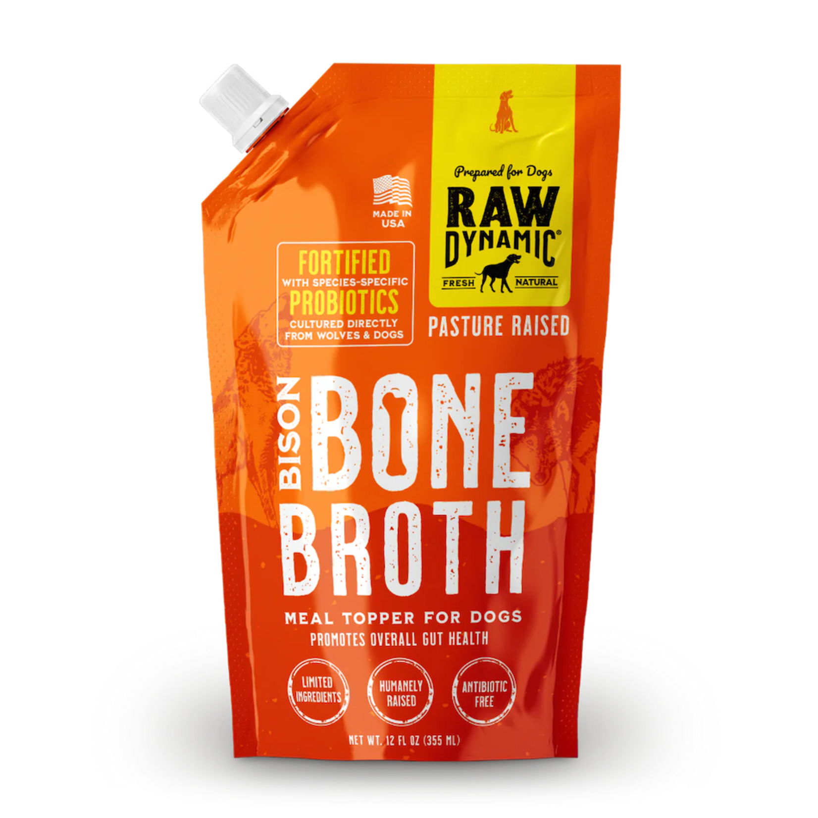 Raw Dynamic Raw Dynamic Pasture Raised Bison Bone Broth Meal Topper for Dogs