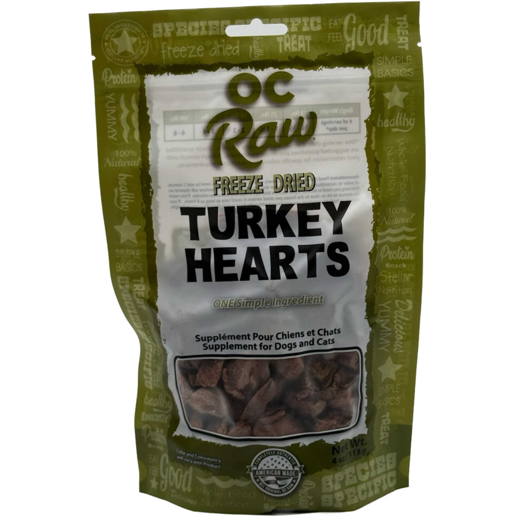 OC Raw OC Raw Freeze Dried Turkey Hearts