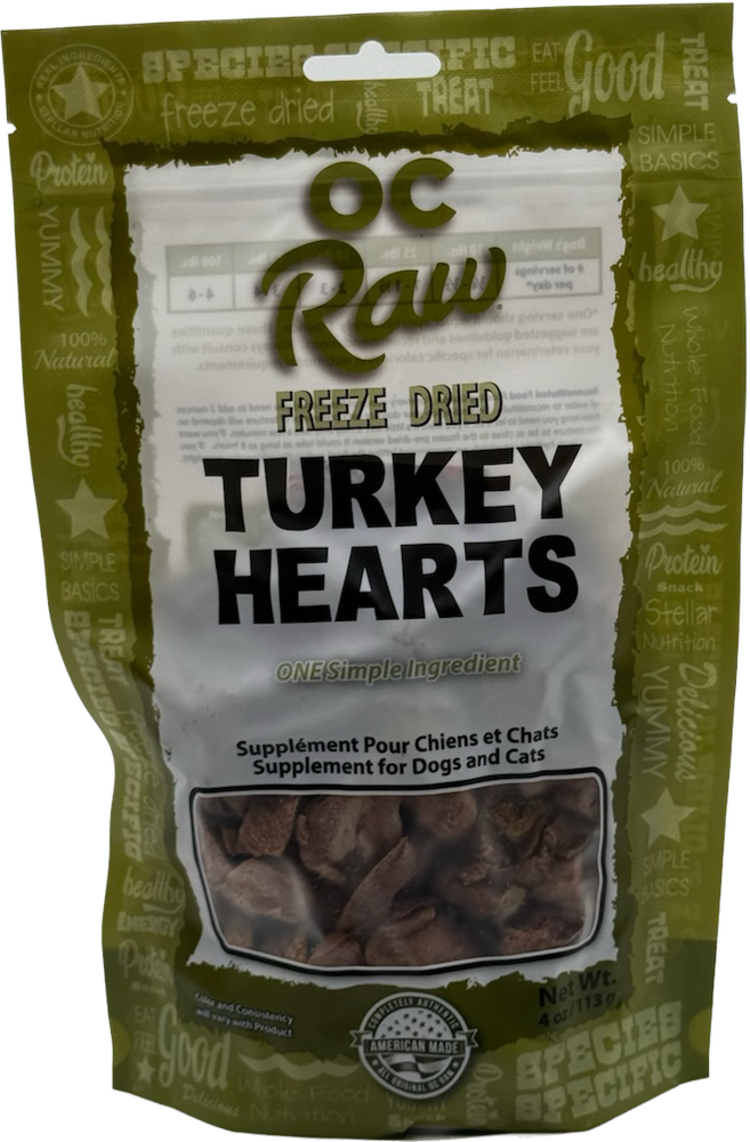 OC Raw OC Raw Freeze Dried Turkey Hearts