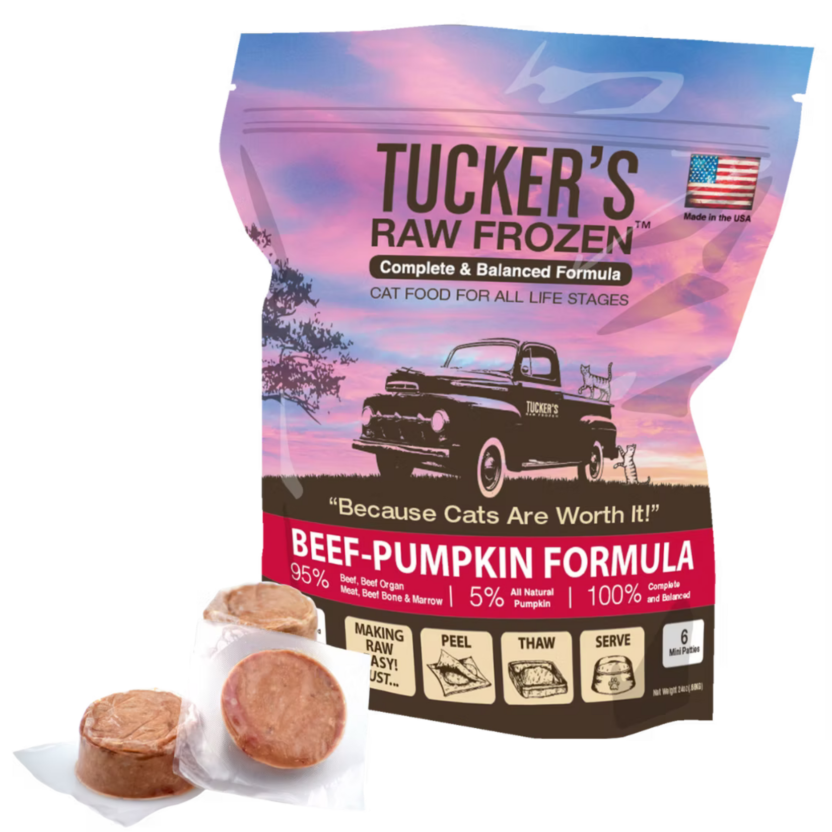 Tucker's Tucker's Raw Frozen Beef-Pumpkin Formula for Cats