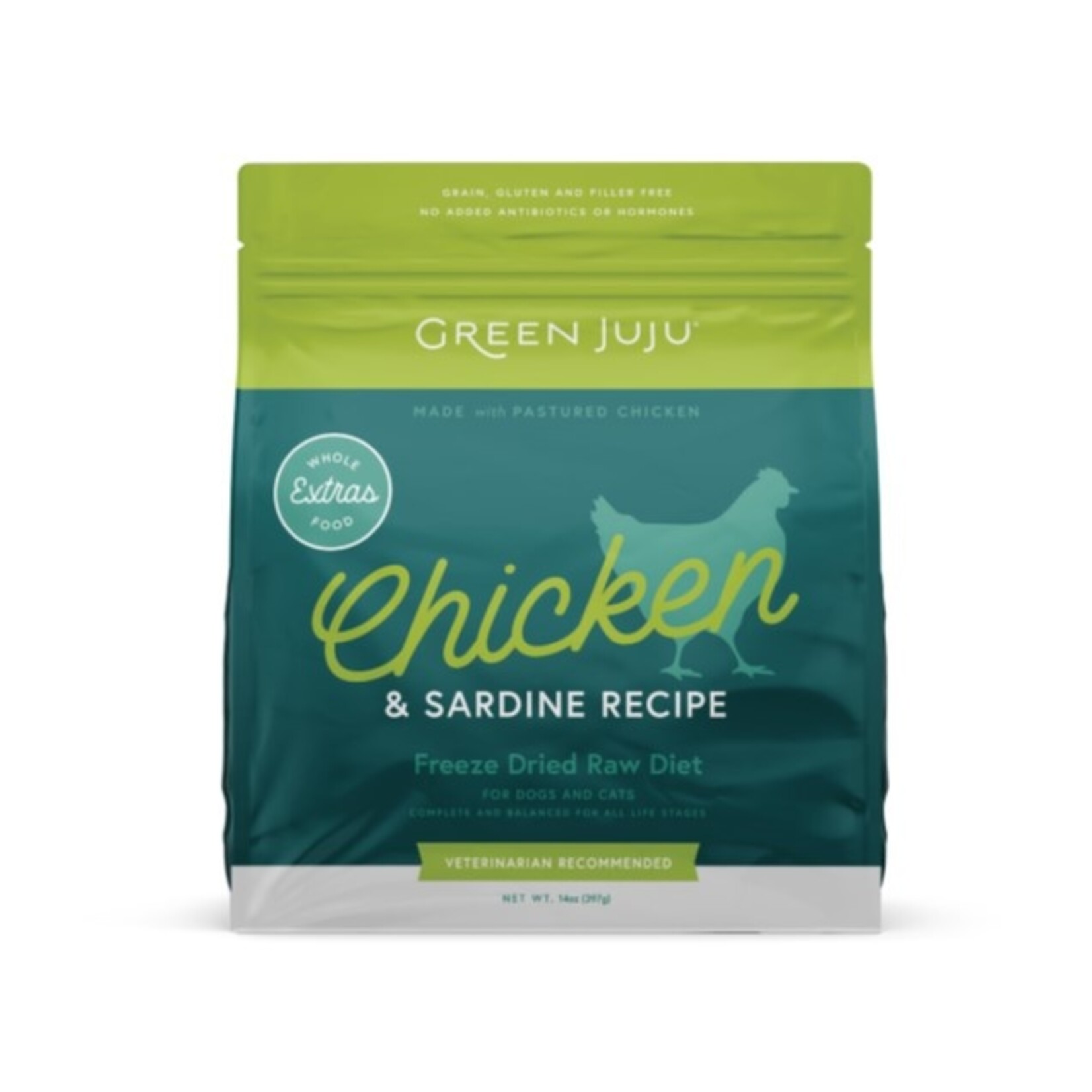 Green Juju Green Juju Extras Whole Food Freeze Dried Raw Diet - Chicken & Sardine Recipe