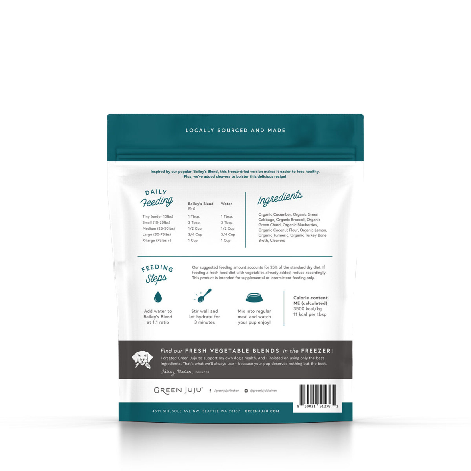 Green Juju Green Juju Freeze Dried Vegetable Blend - Bailey's Blend