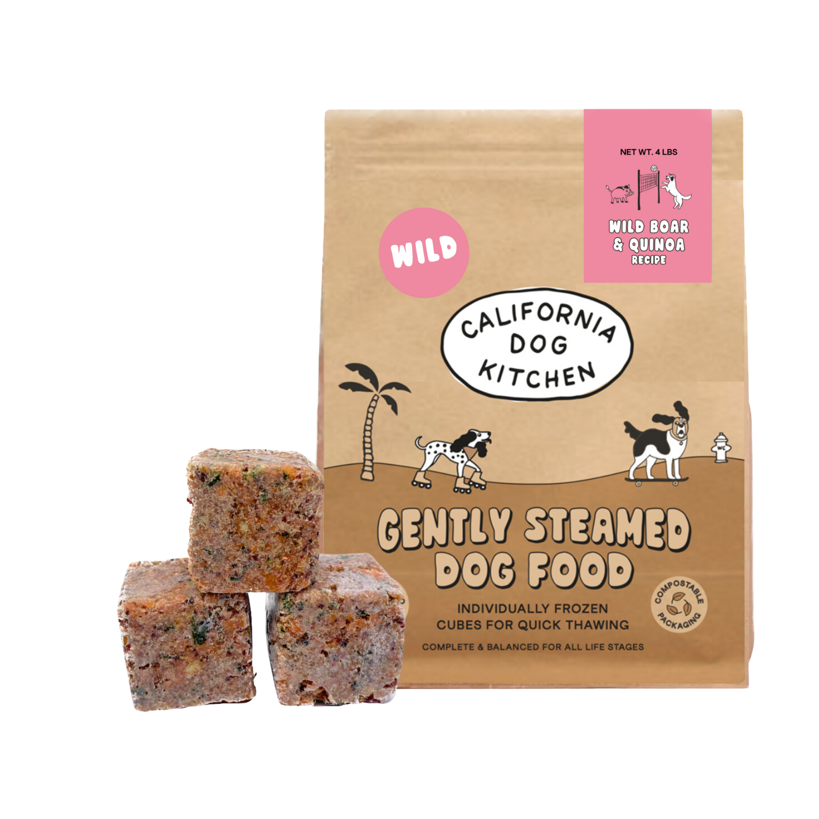 California Dog Kitchen California Dog Kitchen Wild Boar & Quinoa Recipe Gently Steamed Dog Food