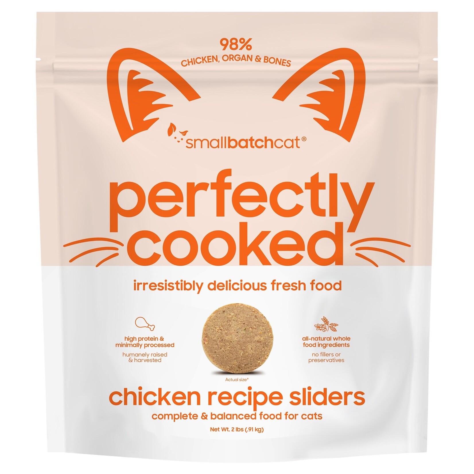 Smallbatch Smallbatch Cat - Perfectly Cooked Chicken Recipe Sliders for Cats