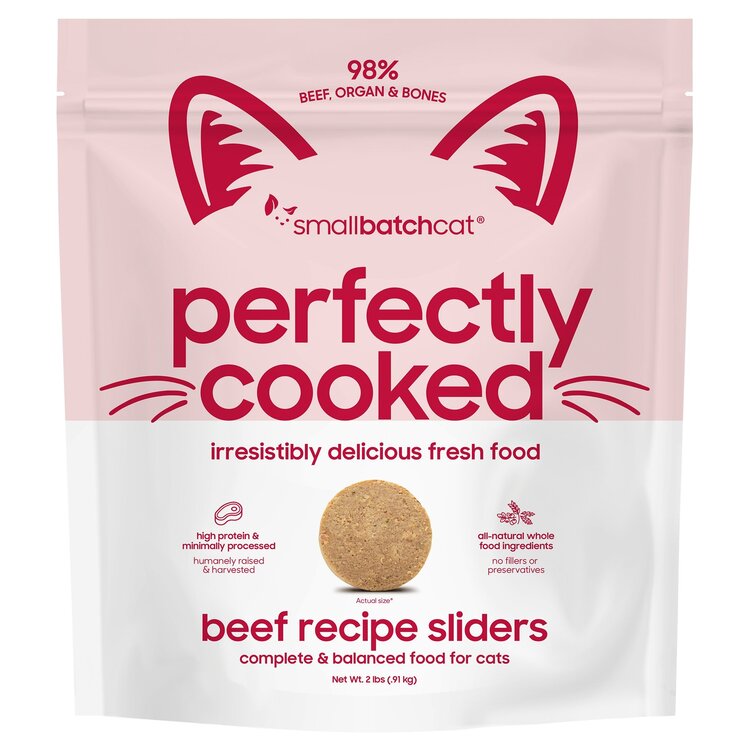Smallbatch Smallbatch Cat - Perfectly Cooked Beef Recipe Sliders for Cats