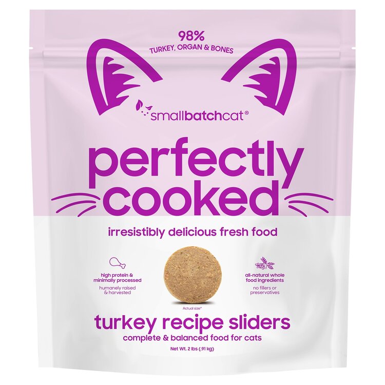 Smallbatch Smallbatch Cat - Perfectly Cooked Turkey Recipe Sliders for Cats