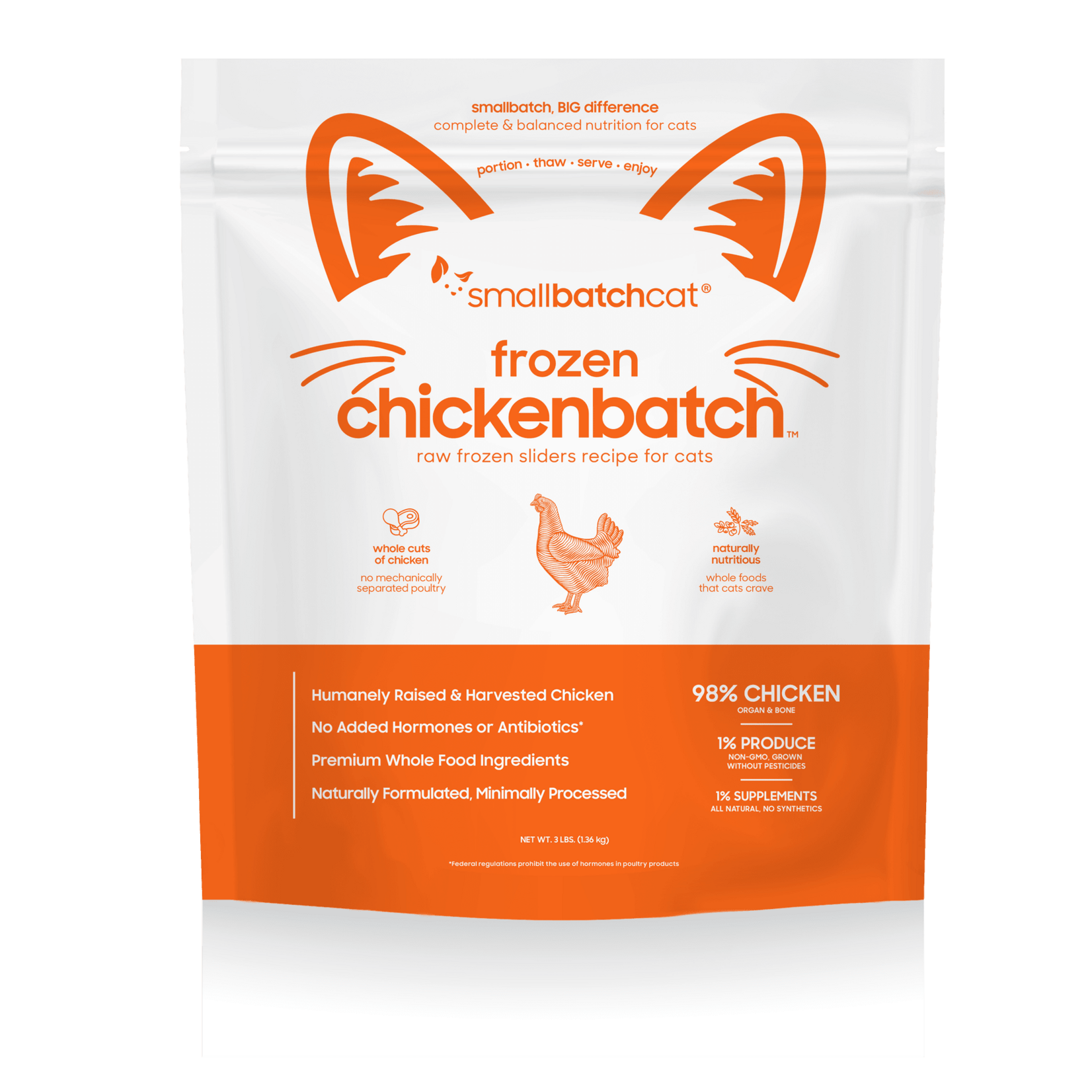 Smallbatch Smallbatch Cat - Frozen Raw Chicken Batch Sliders