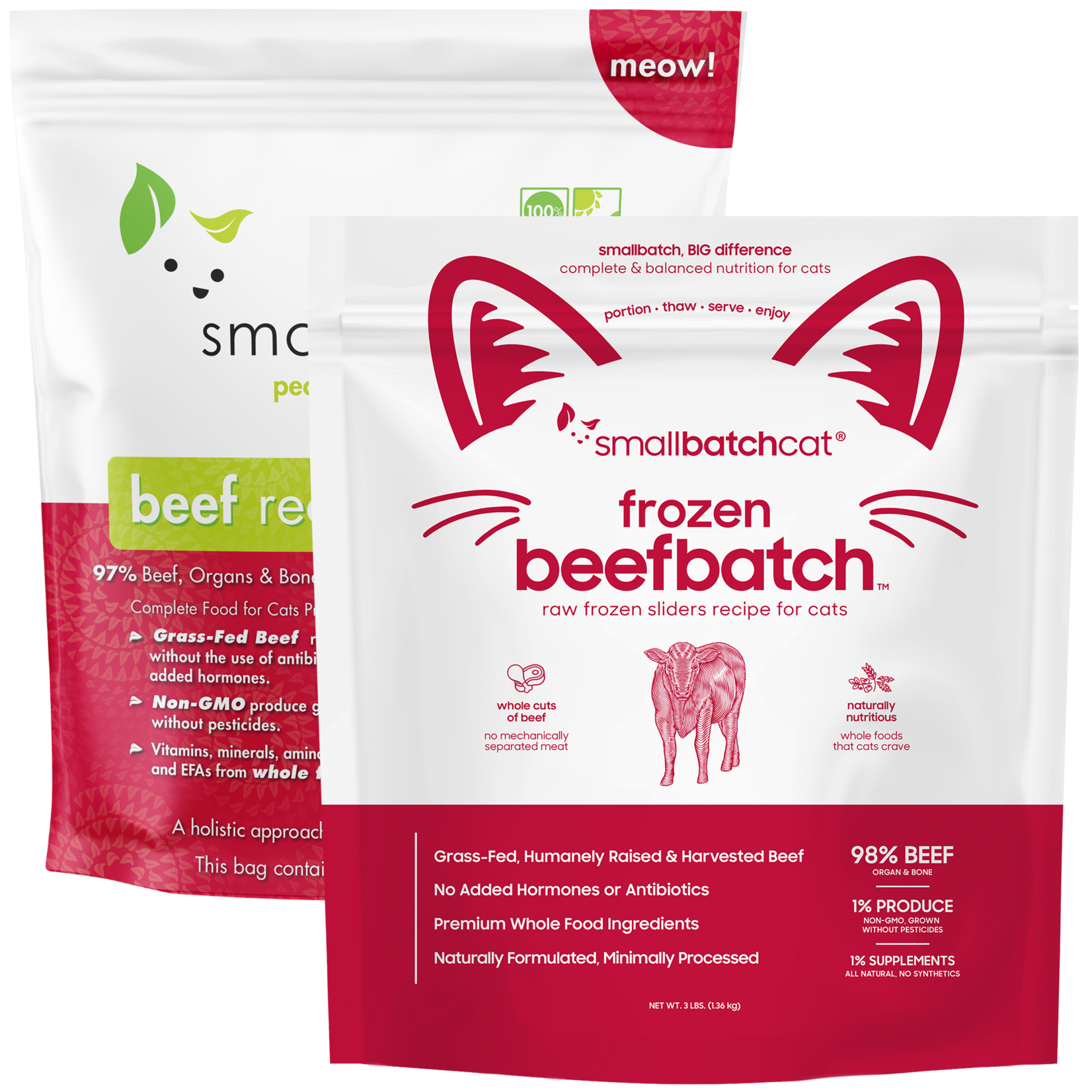 Smallbatch Smallbatch Cat - Frozen Raw Beef Batch Sliders
