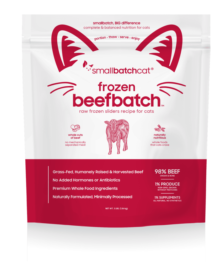 Smallbatch Smallbatch Cat - Frozen Raw Beef Batch Sliders